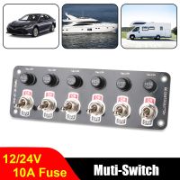 3/6 Rocker Toggle Switch Panel 24V 12V Racing Car Starter Start Stop Buttons For RV Camper Marine Boat Accessories With 10A Fuse