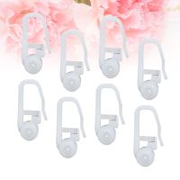 ✶❄۩ 50 Curtain Hanging Rings Curtain Hooks Slide Roller with Track for for Window Door Shower Curtain ( White )