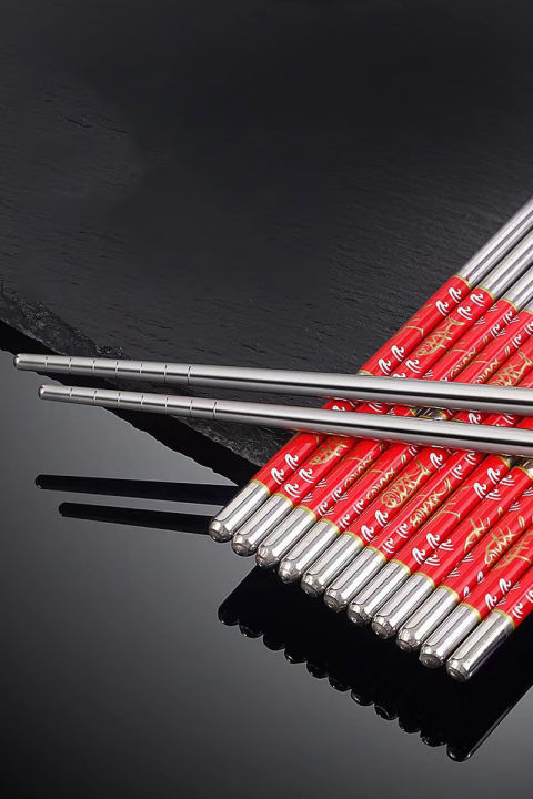 nonmagnetic-high-temperature-resistance-hotel-tableware-fashionable-chinese-chopsticks-hollow-printed-chopsticks
