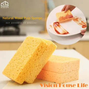 Natural wood pulp cotton rags dishwashing cleaning sponges wiping