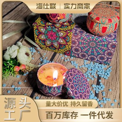Spot scented candles suit with hand gift box soy wax extraction of sweet atmosphere tin box canned birthday candles