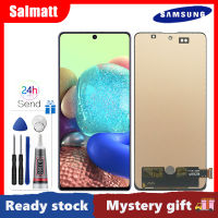 Salmatt 6.7นิ้วหน้าจอ TFT สำหรับ Samsung Galaxy M51 SM-M515F ชิ้นส่วนจอสัมผัสแอลซีดีของเครื่องแปลงดิจิทัล M515F พร้อมกรอบกลางสำหรับ Samsung Galaxy M51 M515 LCD