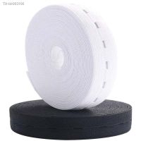 ❁ 2/5Meters Elastic Bands 15/20/25MM White Black Nylon High Elastic Webbing With Button Hole DIY Craft Sewing Garment Accessories