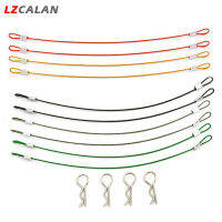 LZCA RC Body Shell Steel Clip Rope With R แท่งพิน145มม. เชือกป้องกันการสูญหายใช้ได้กับ1/8 1/10 Mobil Remote Control