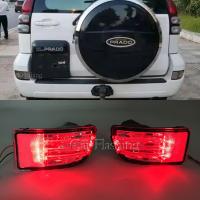 LED Rear Bumper Reflector Brake Light Fog Lamps Signal With Light For Toyota Land Cruiser Prado GRJ120 TRJ120 FJ120 2002 2009