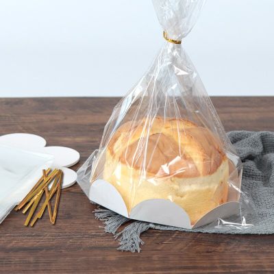 6/8inch Clear Plastic Bag For Bread 10pcs Cake Baking Packing Bag Party Gift Chocolate Christmas Wedding Candy Food Wrapping Bag Gift Wrapping  Bags