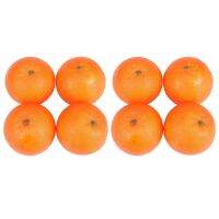 8 Pcs Soft Plastic Simulation Orange Fruit Home Decoration Burgundy