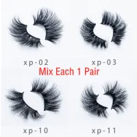 Bulk Items Wholesale Lots 12 Pair Natural Long 25mm Eyelashes Extension Fake Lashes with Packaging Box Logo Eyelash Suppliers