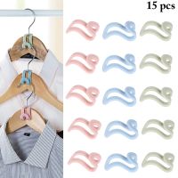 15PCS Plastic Stable Hanger Rack Connector Cascading Clothing Hanger Hooks Space Saving Stacked Clothes hanger Hooks