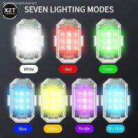 ☃ Car LED Anti-collision Warning Light Signal Light Drone with Strobe Light Remote Control 7 Colors Turn Signal Indicator Motorcyc