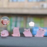 【CC】✽ↂ  Car Console Resin Pink Pig Ornament Rearview Mirror Decoration Small Interior Accessories