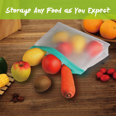 Reusable Stand UP PEVA Bags Freezer BPA FREE Freezer Zip Lock Lunch Bags for Food