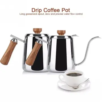 600ml Non-stick Stainless Steel Pour Over Coffee Tea Pot With