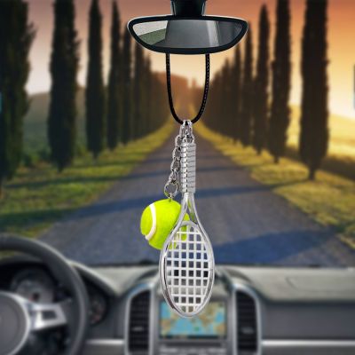 【jw】☞  Racket Tennis Car Pendant Ornamentos Decoração Interior de Espelho Retrovisor Pendurada Acessórios para Carro
