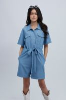 ESP จั๊มสูทรอมเปอร์ผ้ายีนส์น้ำหนักเบา ผู้หญิง | Jumpsuit Lightweight Denim Romper | 5847