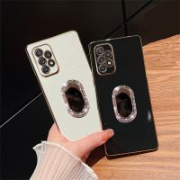 Diamond Ring Holder Phone Case For Samsung Galaxy A51 A71 4G Stand Plating Cover For Samsung A52 A72 A53 A21S A13 A23 A32 A22