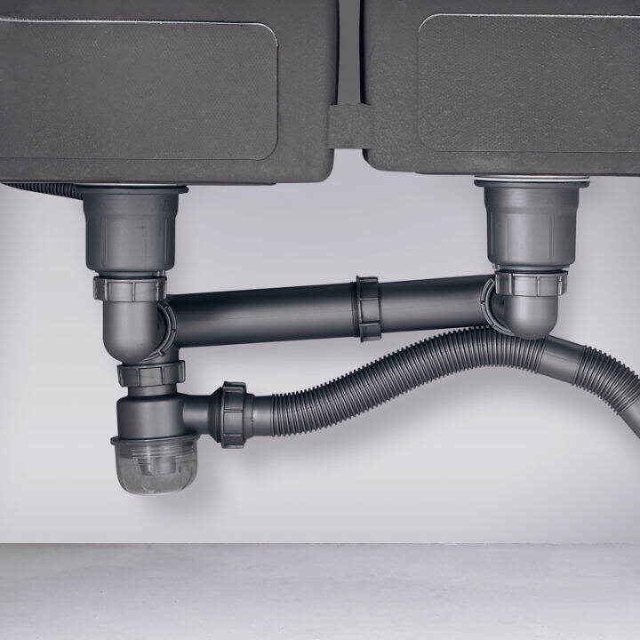 Kitchen sink drain pipe fittings double sink sink stainless steel drain