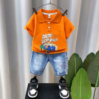 Boys Summer Short Sleeve Suit 2023 New Fashion Baby Clothes Childrens Clothing Summer Thin Polo Shirt Fashion