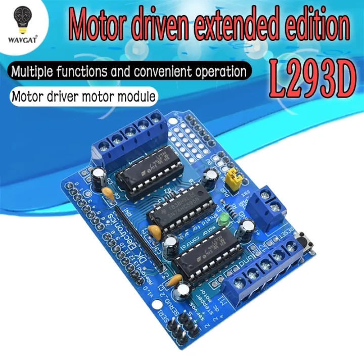 thumbnail interactive-video image 1 of L293D Motor Drive Shield Expansion Board For Arduino UNO, Duemilanove, Mega2560 - Control DC & Stepper Motors 1 of 9