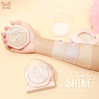 OB-1465 OBUSE โอบิวซ์ SHINE HIGHLIGHT PALETTE ไฮไลท์หน้าเงา หน้าฉ่ำโกลว์ สวยงาม