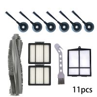 Replacement Parts for ION Robot S87 R85 RV850 Vacuum Cleaner, 1 Main Brush, 2 Pack Hepa Filter, 6 Side Brushes