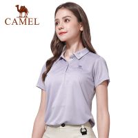 Camel เสื้อโปโลแขนสั้น แบบแห้งเร็ว เหมาะกับเล่นกีฬากลางแจ้ง สําหรับผู้หญิง