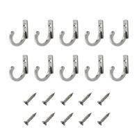 【YF】 10 Pcs Single Prong Wrought Hooks Wall Mounted Robe Hook for Hanging Hat Coat