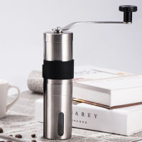 Silver Coffee Manual Grinder Potable Stainless Steel Burr Grinder Conical Coffe Bean Miller Manual Coffee Milling Machine