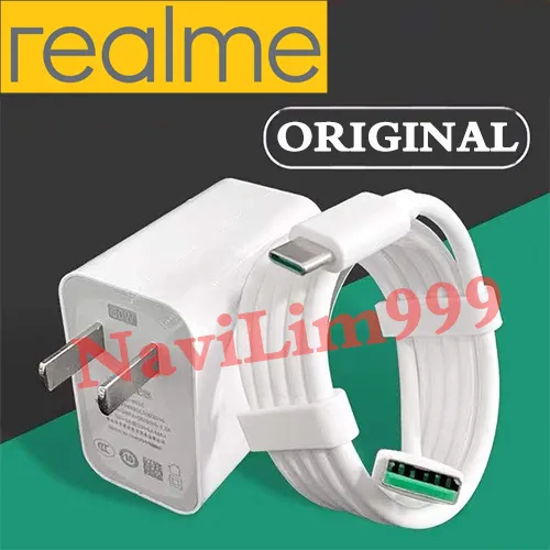 Realme Charger Quick Charger 5A Micro Usb+Type C Data Line Adapter Set ...