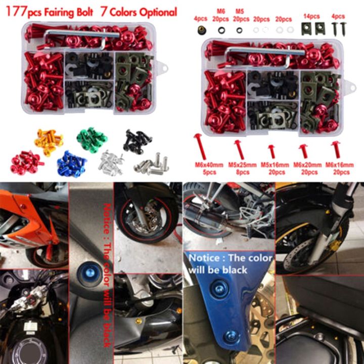 177pcs-windscreen-cover-set-screws-fairing-set-screws-motorbike-accessories