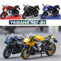 1:12 YAMAHA YZF-R1รถจักรยานยนต์หุ่นอัลลอยโมเดลรถเหล็กรถจักรยานยนต์รุ่นเก็บจักรยานยนต์ของเล่น