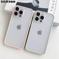 เคสป้องกันโทรศัพท์ตกกรอบซิลิโคนนิ่มแบบบางพิเศษ,สำหรับ iPhone 14 Plus 13 12 11 Pro Max พร้อมที่คลุมโปร่งแสงฟิล์มเลนส์