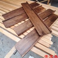 [COD] T-free punching black walnut solid wall shelf one-word partition decoration living room TV bedroom layer