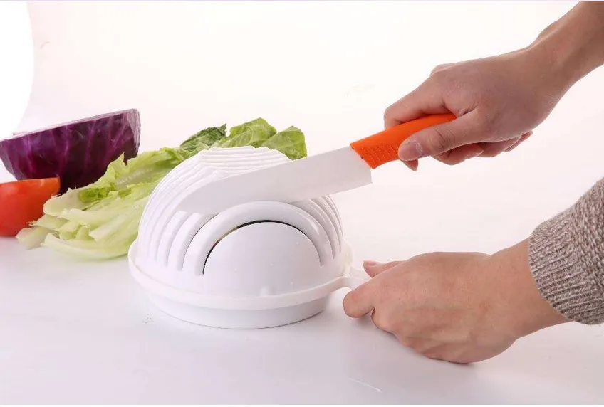 Salad Cutter Bowl Perfect Fruit Vegetable Slicer Easy Washer Chopper 60  Second