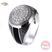 YKNRBPH Mens High Quality S925 Middle East Rings Full of Diamonds Exquisite Fashion Rings Silver Jewelry