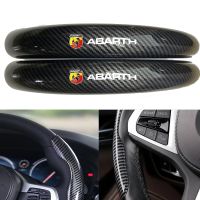 ฝาครอบพวงมาลัยรถคาร์บอนไฟเบอร์รถยนต์สำหรับ Fiat Abarth 500 595 695แมงมุม124อุปกรณ์ตกแต่งรถยนต์ Abarth