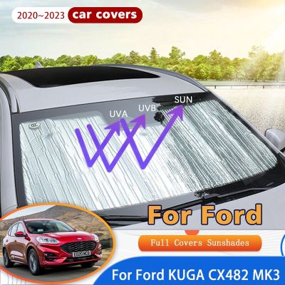 ม่านบังแดดสำหรับฟอร์ดคูกะ MK3 CX482 2020 2021 2022 2023อุปกรณ์เสริมรถยนต์กระจกบังแดดกระจกหน้าต่างด้านข้าง