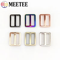 Meetee 10pc 10-50mm Bag Strap Webbing Adjust Buckles Metal Tri-Gilde Hook Clasp DIY Clothes Belt Ring Slider Bags Accessories