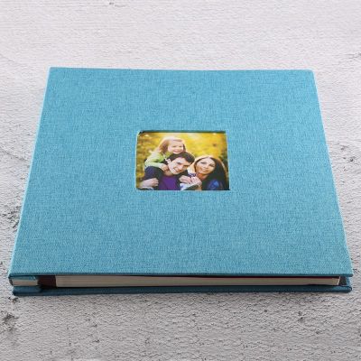 Photo Album Self Adhesive Scrapbook for Wedding/Family/Lovers Linen Cover DIY Gift for Valentines Day Mothers