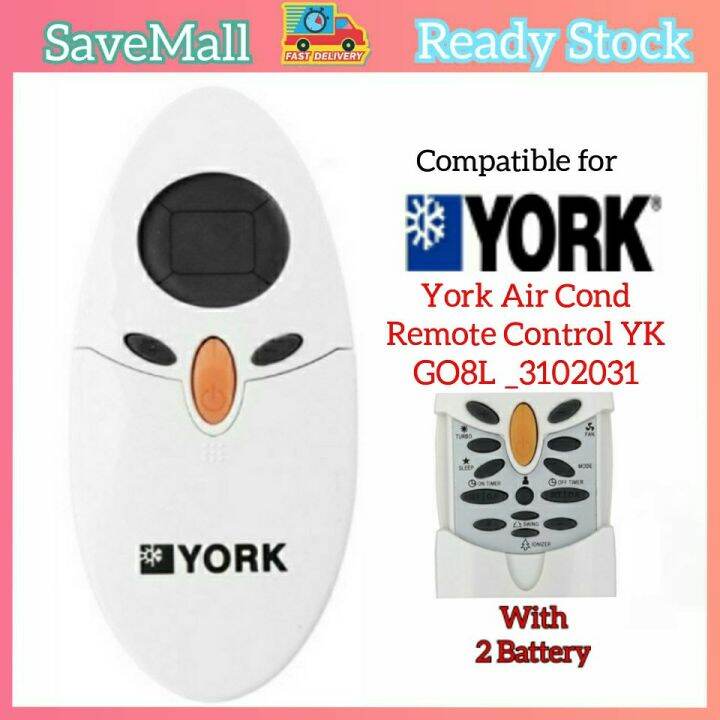 🔥MALAYSIA SET🔥 York Air Cond Remote Control YK GO8L _3102031YORK