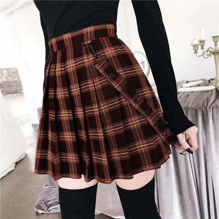 harajuku-gothic-vintage-plaid-skirts-womens-high-waist-pleated-skirt-punk-girl-short-skirt