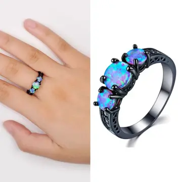 Sage Goddess Inspired Evolution Opal and White Topaz Ring for transformation