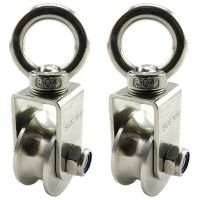 【CW】 2X U Type Swivel Pulley 304 Duplex Silent Detachable Rotation