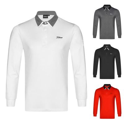 Golf mens top clothing comfortable t-shirt quick-drying breathable sports jersey polo shirt casual long-sleeved Callaway1 FootJoy UTAA Amazingcre Scotty Cameron1 Master Bunny Odyssey PING1❂◙