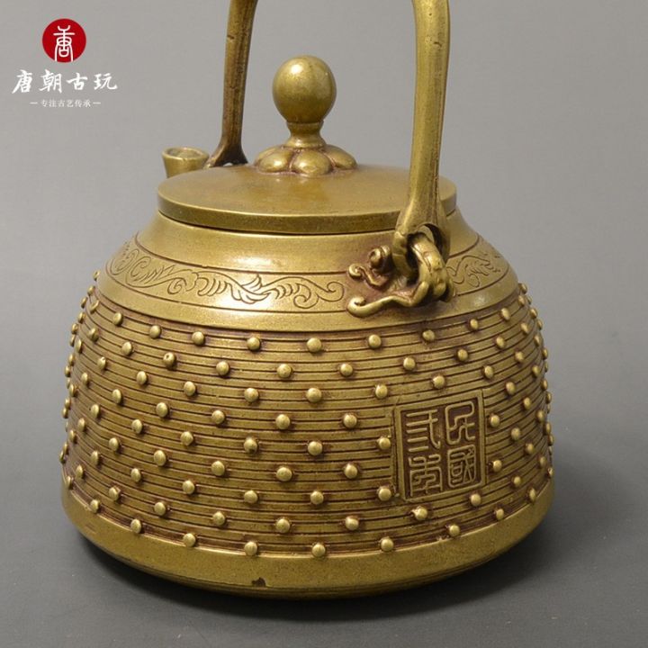 100-high-quality-folk-หม้อทองเหลืองโบราณทำด้วยมือ-หม้อทองแดงเก่าหม้อยกกังฟูกาน้ำชาทองแดงบริสุทธิ์เครื่องแต่งหน้าเก่า-gt-ทิเบตเนปาล