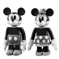 KUBRICK MICKEY MOUSE &amp; MINNIE MOUSE / MEDICOM TOY การ์ตูนสะสม มิกกี้ แอนด์ มินนี่เม้าส์ สีขาวดำจากญี่ปุ่น ??