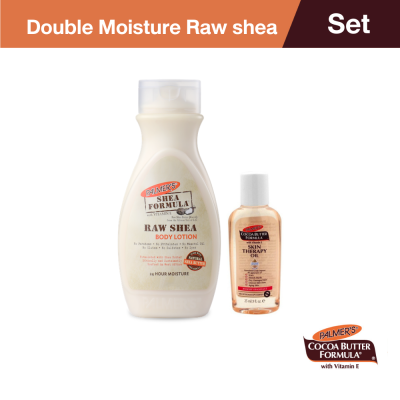 Palmers Double Moisture Skin Therapy Oil &amp; Raw Shea Lotion Set