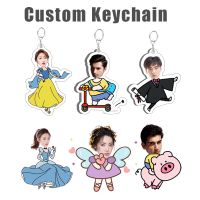 【CW】☁  Custom Keychain Children Girlfriend Father Mother Photo Chain Pendant Accessories