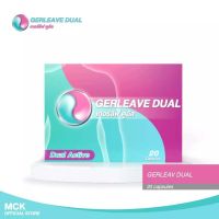 GERLEVE Dual Active เกอร์ลีฟดูอัล สูตร Gaviscon กาวิสคอน บรรเทาอาการแสบร้อนกลางอก 20 แคปซูล Expireยาว