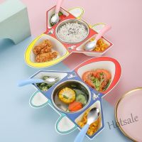 【hot sale】 ☎❁▪ C01 Childrens Dinner Plate Baby Food Supplement Bowl 304 Stainless Steel Cutlery Set Mother Products Gifts